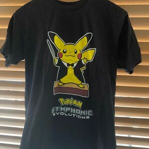 Pokémon Symphonic Evolutions Black T-Shirt with Pikachu